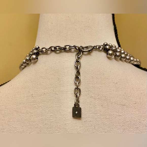DANNIJO Antiqued Silver tone Collar Necklace; NEW - Picture 4 of 5